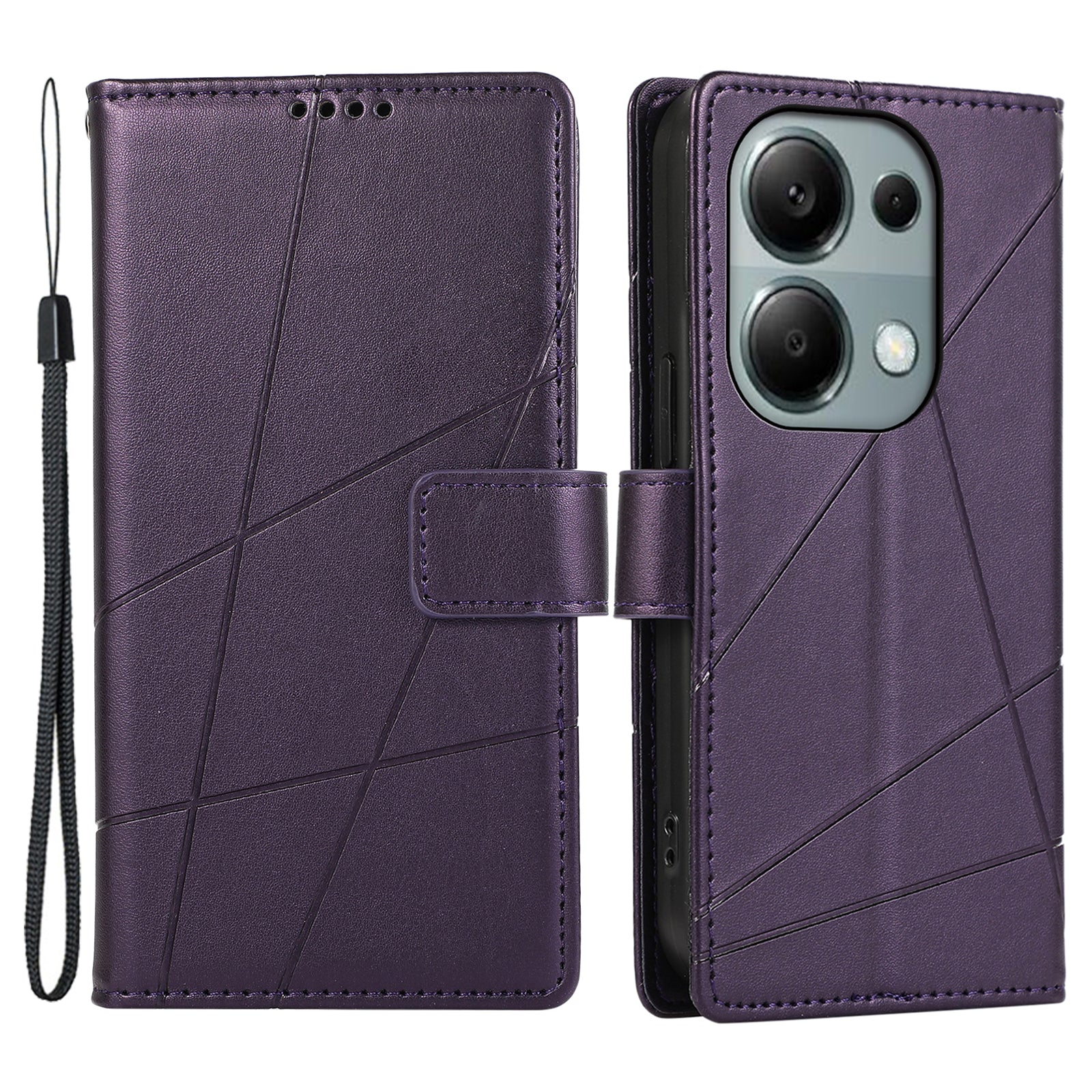 DF-06 For Xiaomi Redmi Note 13 Pro 4G / Poco M6 Pro 4G Case Line Imprinted Leather Phone Cover DF-06 For Xiaomi Redmi Note 13 Pro 4G / Poco M6 Pro 4G Case Line Imprinted Leather Phone Cover